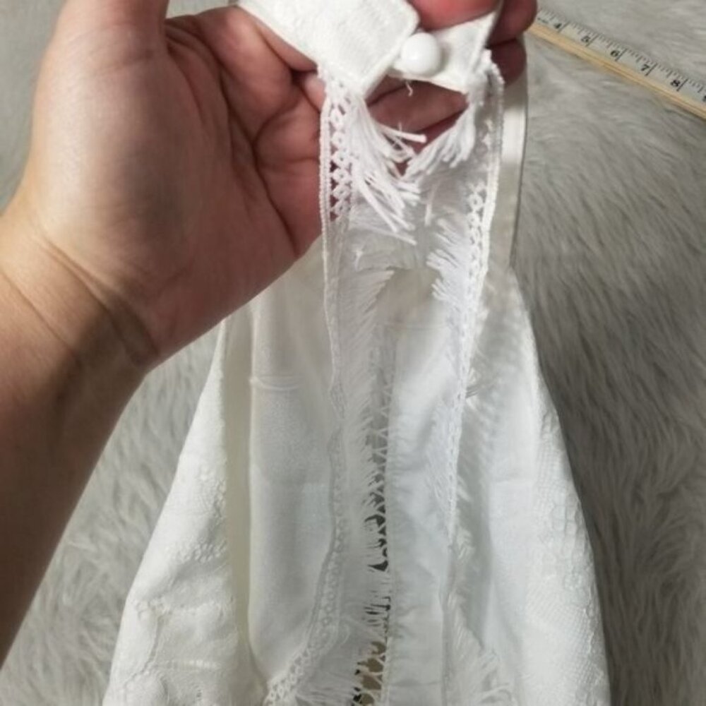 Twosisters The Label White Tory Lace Mini Halter Sleeveless Dress 2 - Picture 9 of 10